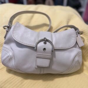 Coach White 9248 soho buckle flap Leather Shoulder Bag